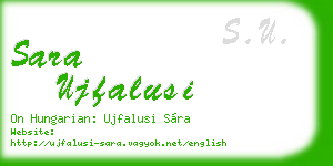 sara ujfalusi business card